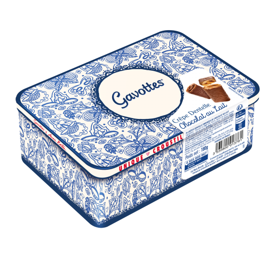 Crêpes recubiertos de chocolate con leche 180 g