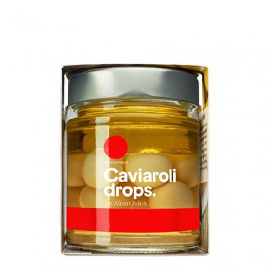 Caviaroli Drops.  Aceitunas verdes picantes esferificadas 170 g 