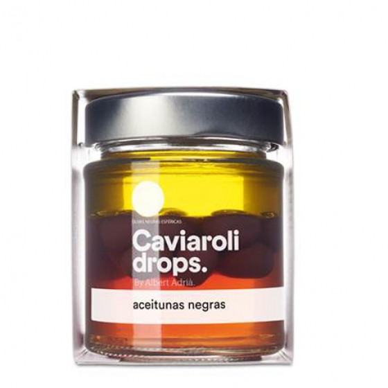 Caviaroli Drops.  Aceitunas negras esferificadas 170 g 