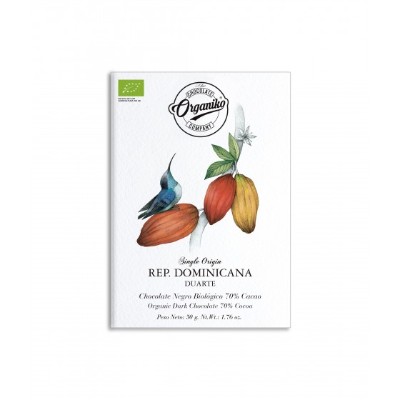 "Origen Rep. Dominicana" Chocolate negro 70 % cacao BIO 50 g