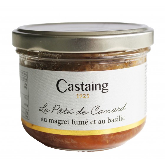 Paté de pato con magret ahumado y albahaca 180 g