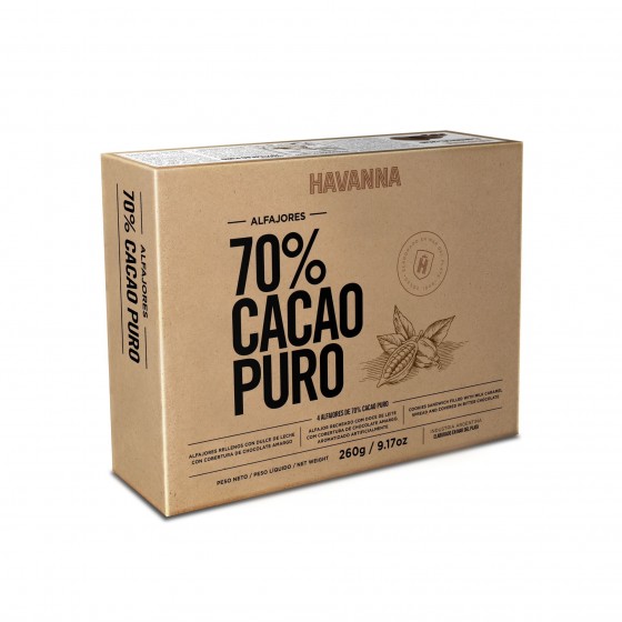 Alfajores 70% cacao 260 g