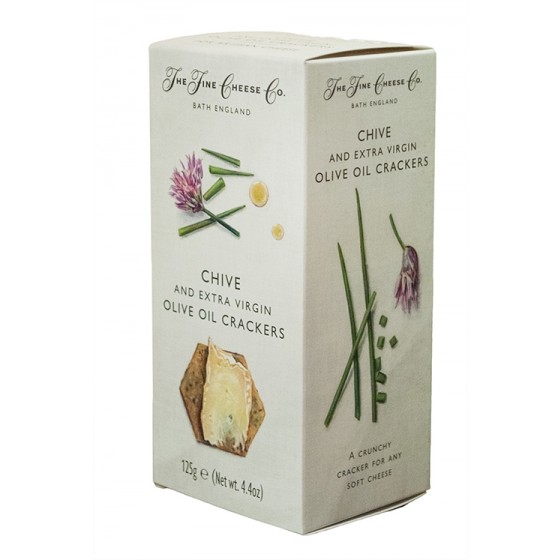 Crackers de aceite de oliva virgen extra y cebollino 125 g