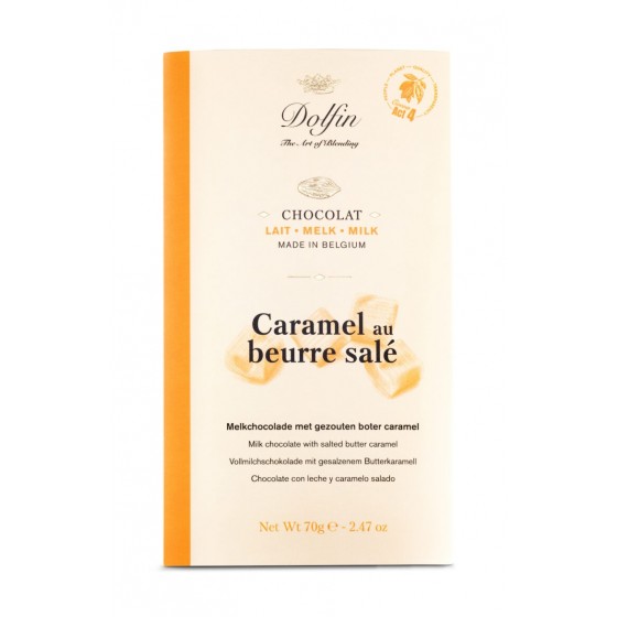 Chocolate con leche, mantequilla salada y caramelo 70 g