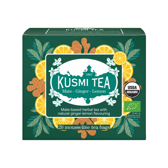 Infusión de mate, jengibre y limón BIO 20 bolsitas de muselina