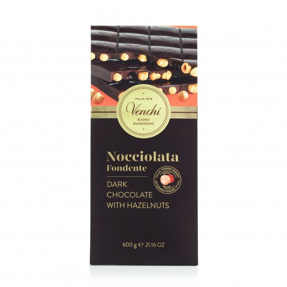 Chocolate negro 60 % cacao con avellanas enteras 600 g