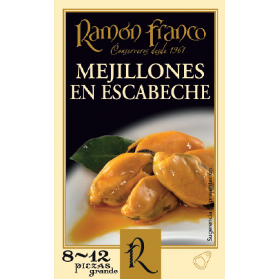 Mejillones en escabeche 8 - 12 pzas. / 120 g