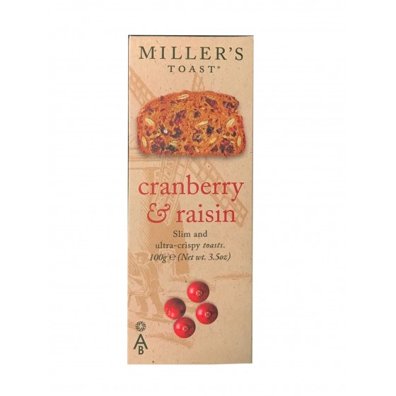 Miller's Toast. Tostadas con arándanos y pasas 100 g