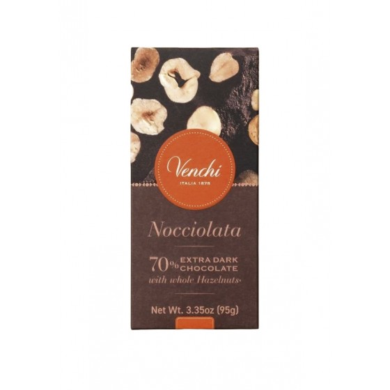 Chocolate negro 70% con avellanas enteras 95 g