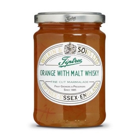 Mermelada de naranja de Sevilla con pequeños trozos de piel de corte fino con whisky de Malta 340 g