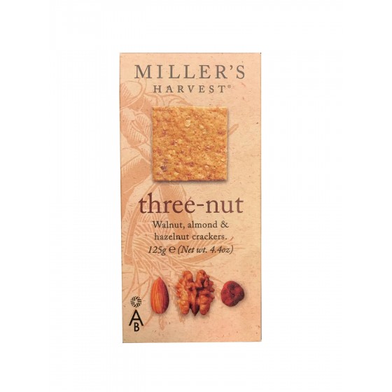 Miller's Harvest. Crackers con avellanas, almendras y nueces 125 g