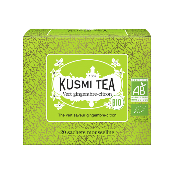 Té verde al jengibre y limón BIO  20 bolsita de té muselina                                           