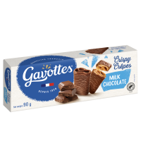 Crepes finos y crujientes recubiertos de chocolate con leche 90 g