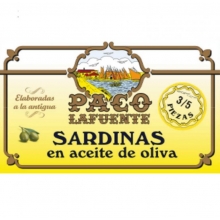 Sardinas en aceite de oliva 3/5 pzas, 125 g