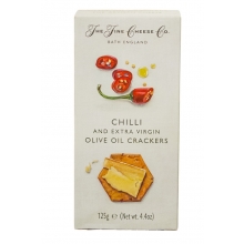 Crackers de aceite de oliva virgen extra y chilli rojo picante 125 g