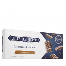 Biscuits de canela recubiertos de chocolate con leche y decoradas con chocolate blanco 100 g