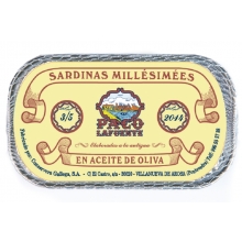 Sardinas Millésimées en aceite de oliva 2018 - 3/5 pzas. 125 g