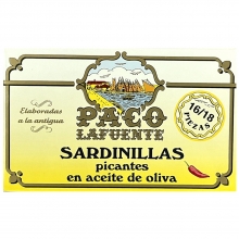 Sardinillas picantes en aceite de oliva 16-18 pzas. 125 g