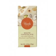 Chocolate blanco con avellanas, almendra y pistacho salado 95 g
